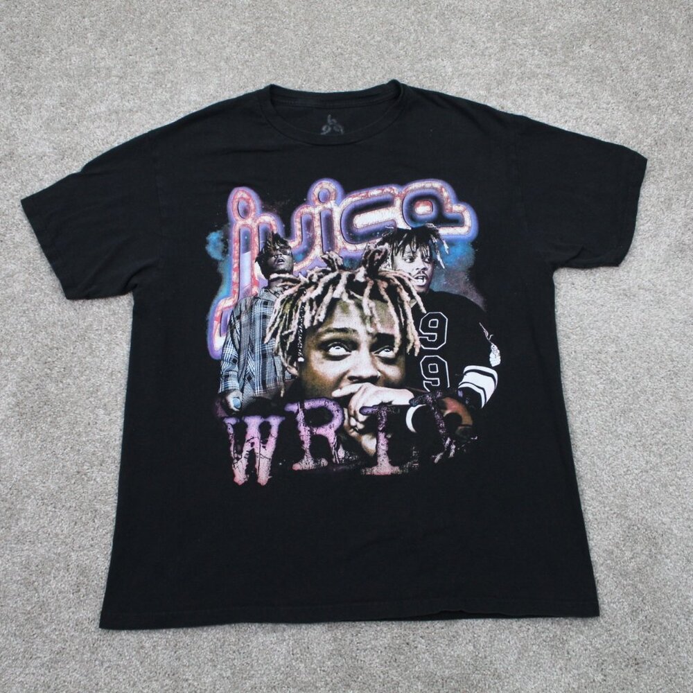 Juice Wrld 999 Shirt Mens Large Black Graphic 100% Cotton‎ Short Sleeve Pullover